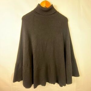 INC International Concepts women Black Poncho Sz: S/P Silk Angora Rabbit blend